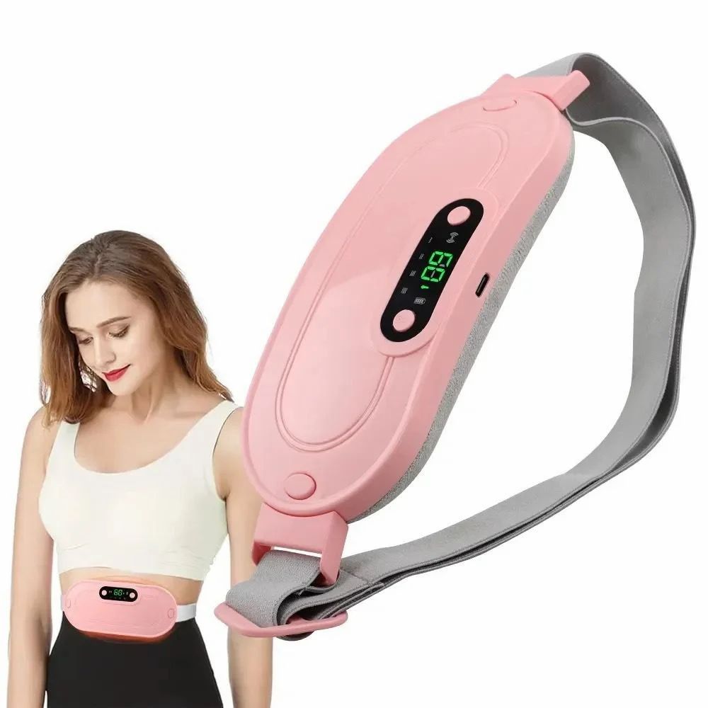 Period Cramp Relief Massager Heating Pad Cordless Menstrual Pain Relief Device