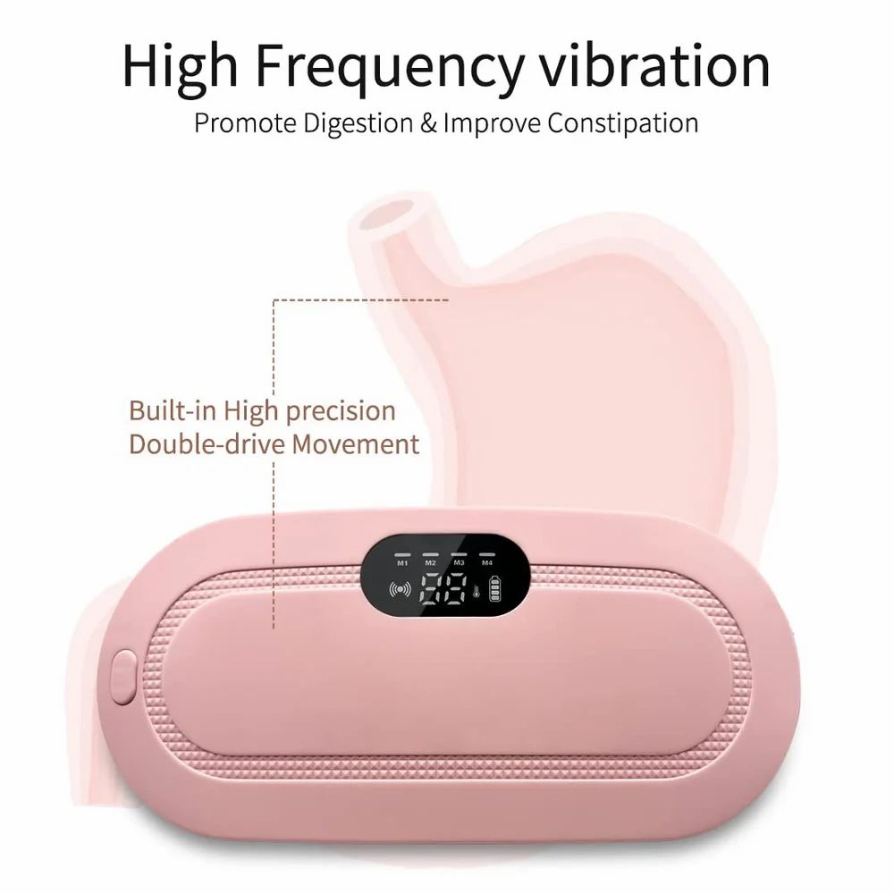 Period Cramp Relief Massager Heating Pad Cordless Menstrual Pain Relief Device