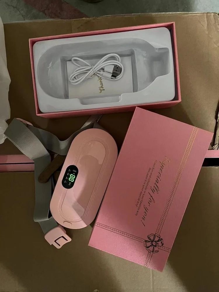 Period Cramp Relief Massager Heating Pad Cordless Menstrual Pain Relief Device